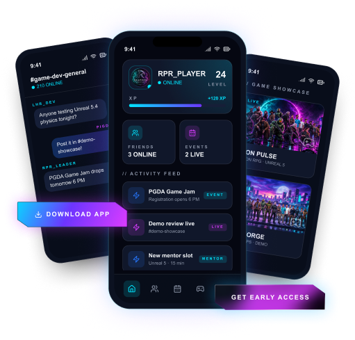 Reapers App preview on three phone screens — download app and get early access